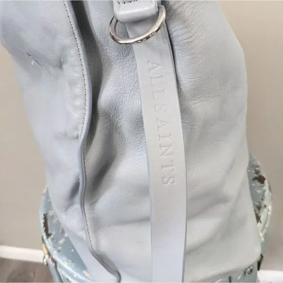 All Saints Paradise North South Leather tote  blue - Picture 7 of 13